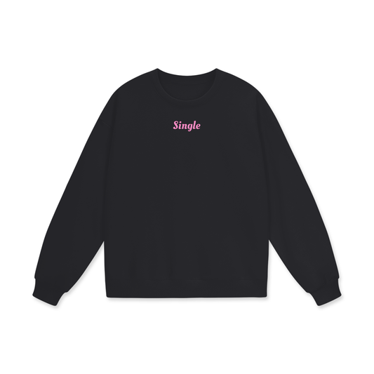 Single Heavyweight Drop Shoulder Oversized Fleece Sweatshirt