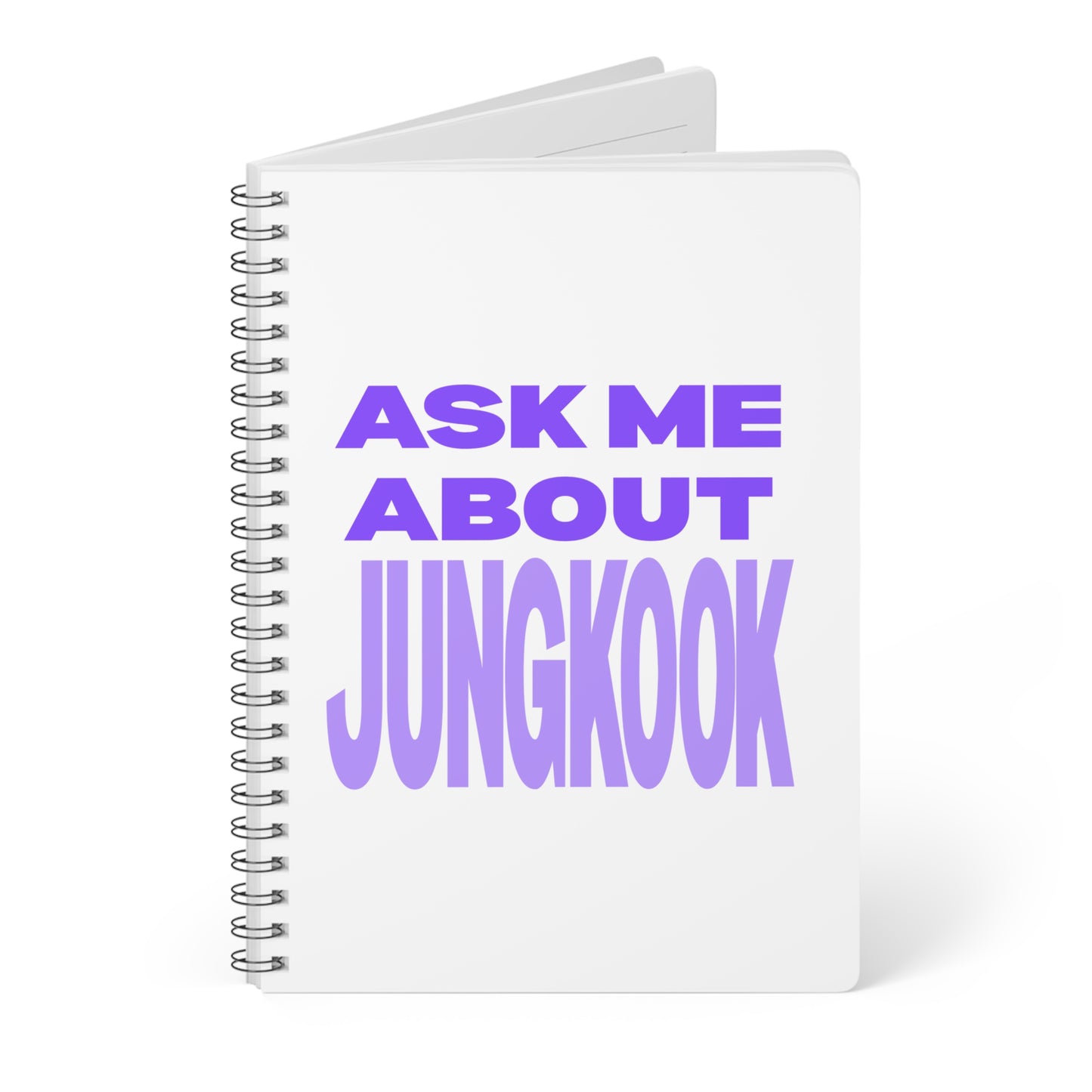 Ask Me About Jungkook Wirobound Softcover Notebook, A5