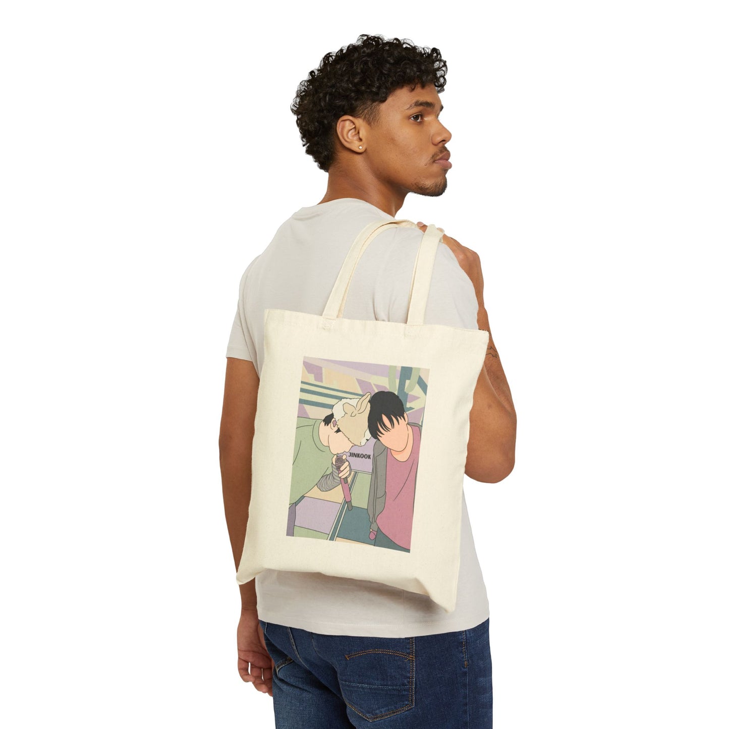 Jinkook (Jin & Jungkook) Cotton Canvas Tote Bag