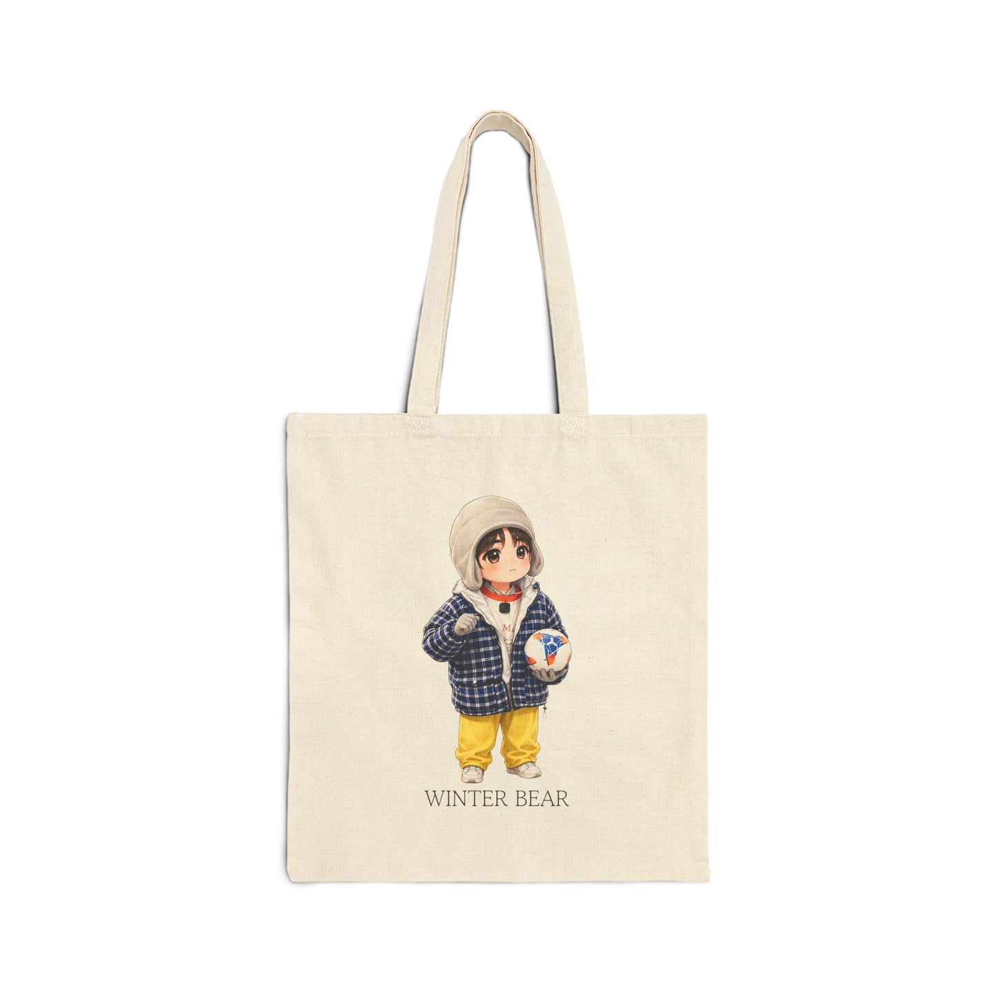 Winter Bear (Taehyung) Cotton Canvas Tote Bag