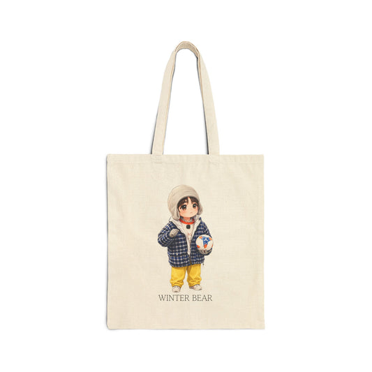 Winter Bear (Taehyung) Cotton Canvas Tote Bag