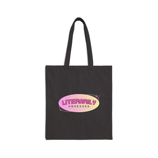 Literarily Obsessed Cotton Canvas Tote Bag