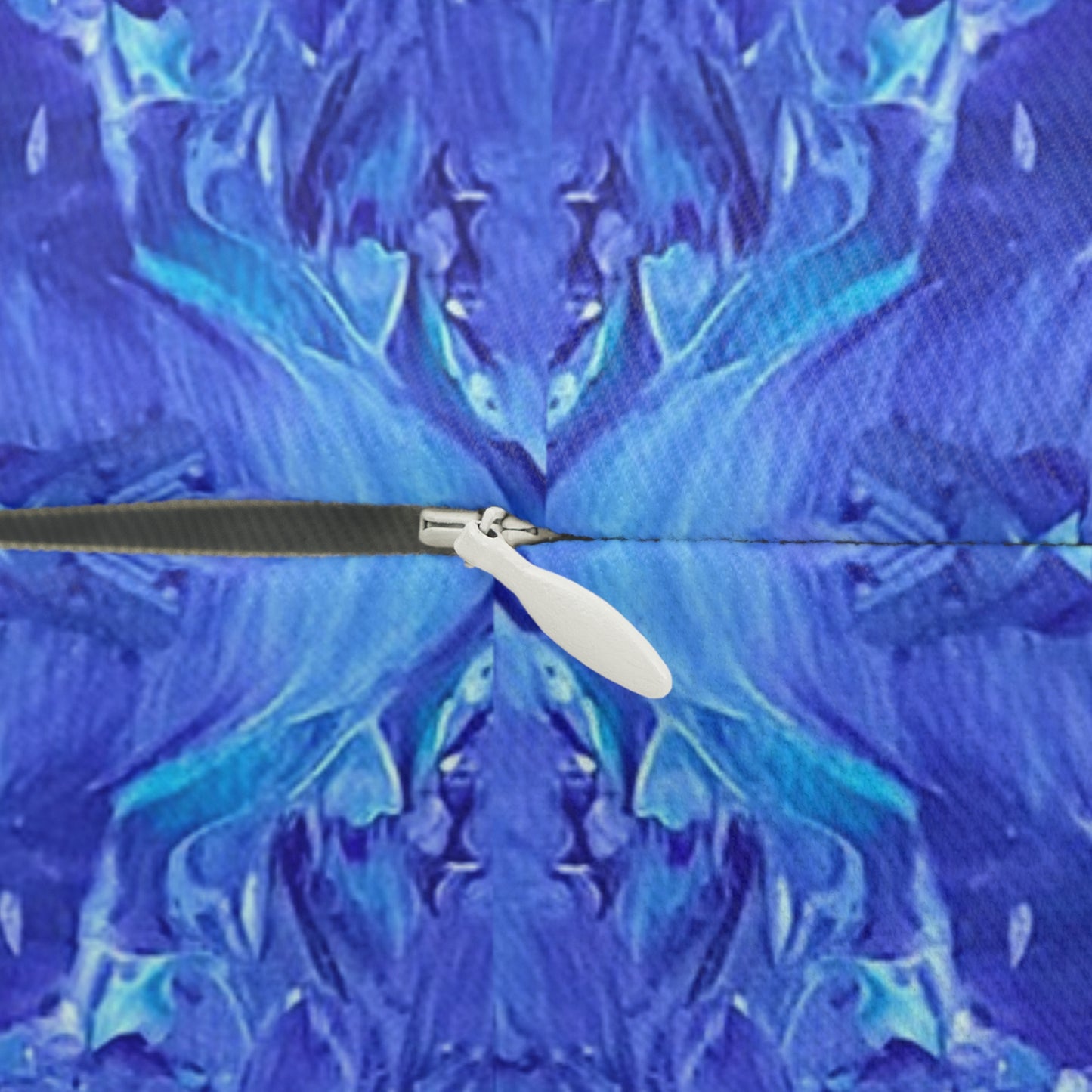 Waves Of Sapphire Spun Polyester Lumbar Pillow