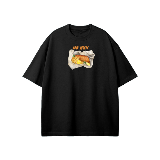 UK Hun (Chippy) Streetwear Heavyweight Loose Fit T-Shirt