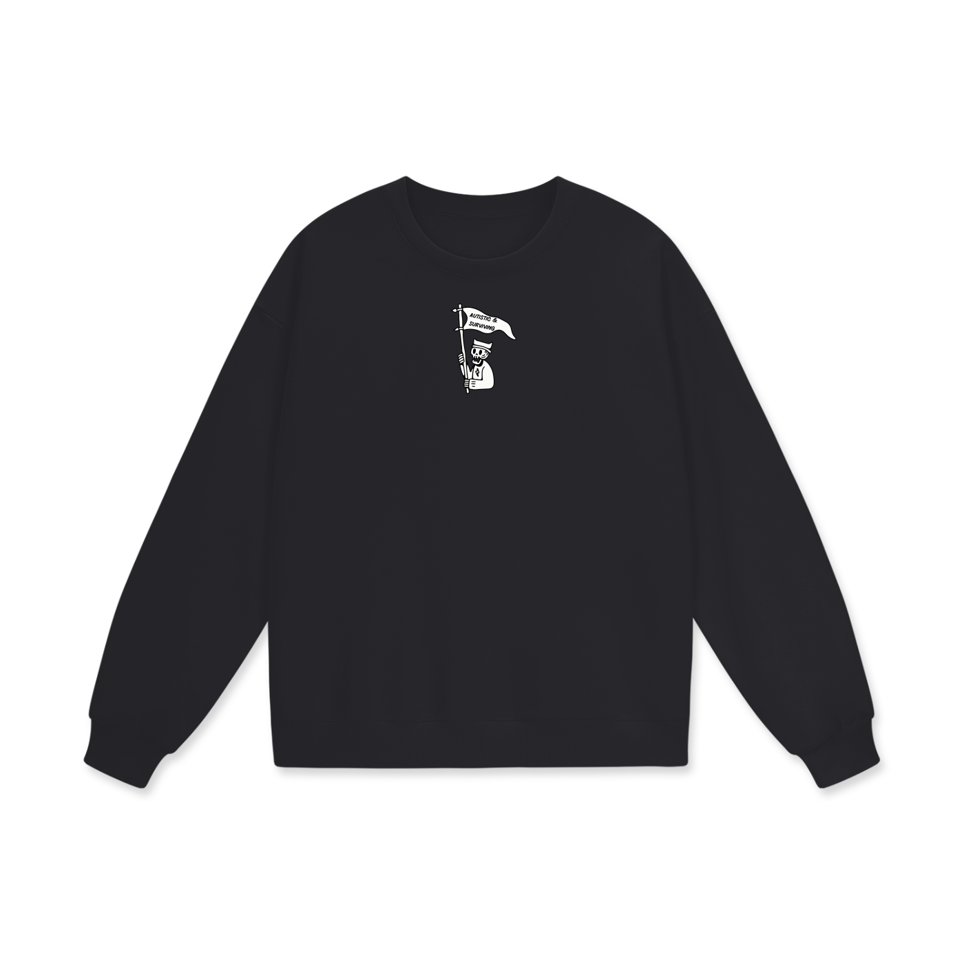 Autistic & Surviving Heavyweight Drop Shoulder Oversized Fleece Sweatshirt