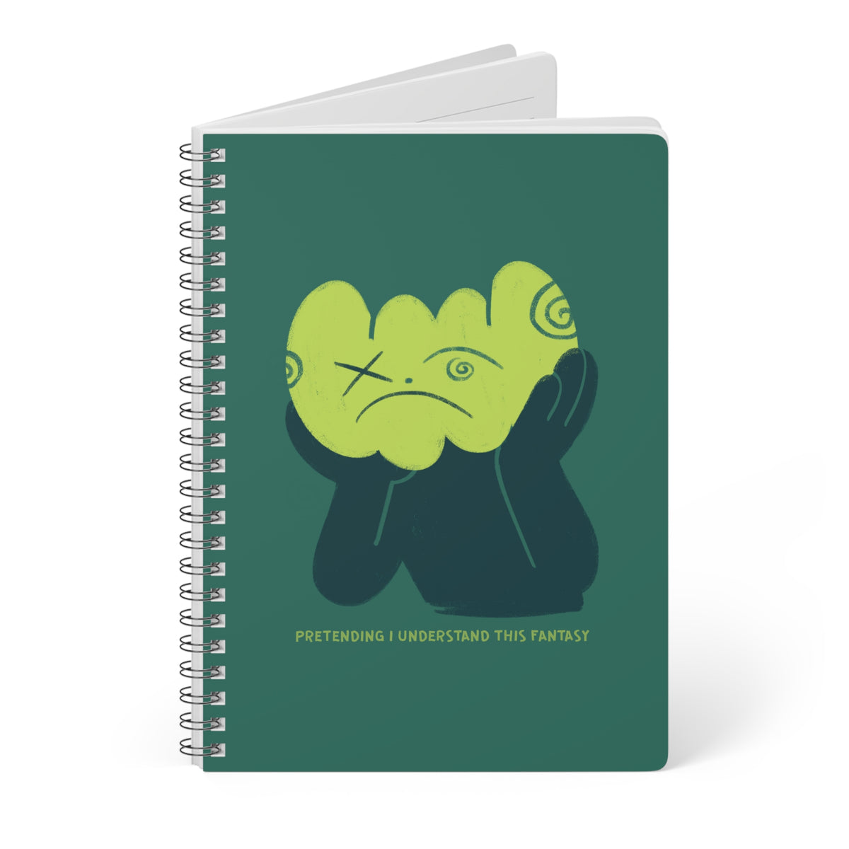 Pretending I Understand This Fantasy Wirobound Softcover Notebook, A5