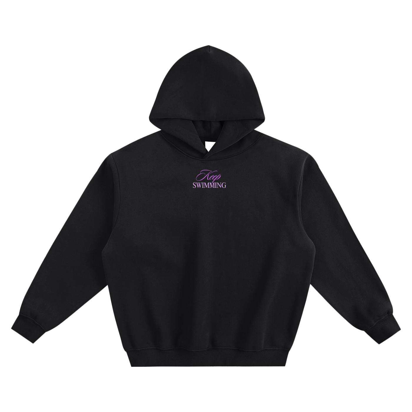 Keep Swimming BTS Purple Fleeced Boxy Hoodie