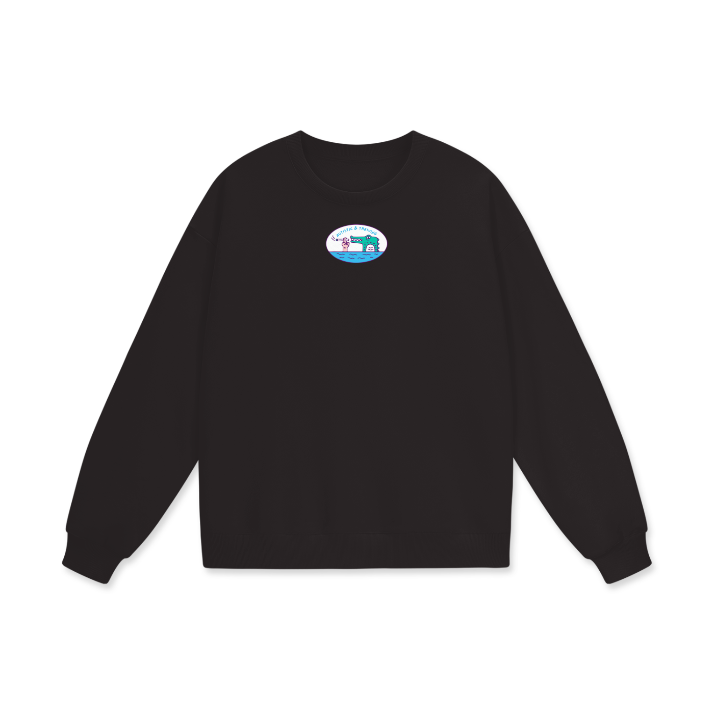 Autistic & Thriving Heavyweight Drop Shoulder Oversized Fleece Sweatshirt
