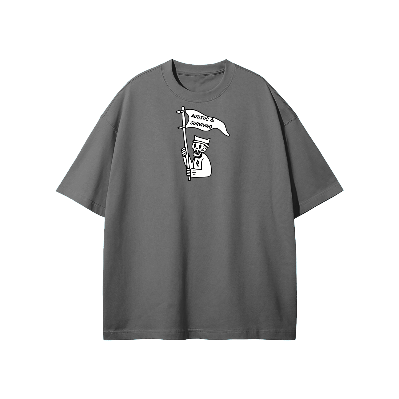 Autistic & Surviving (1) Streetwear Heavyweight Loose Fit T-Shirt