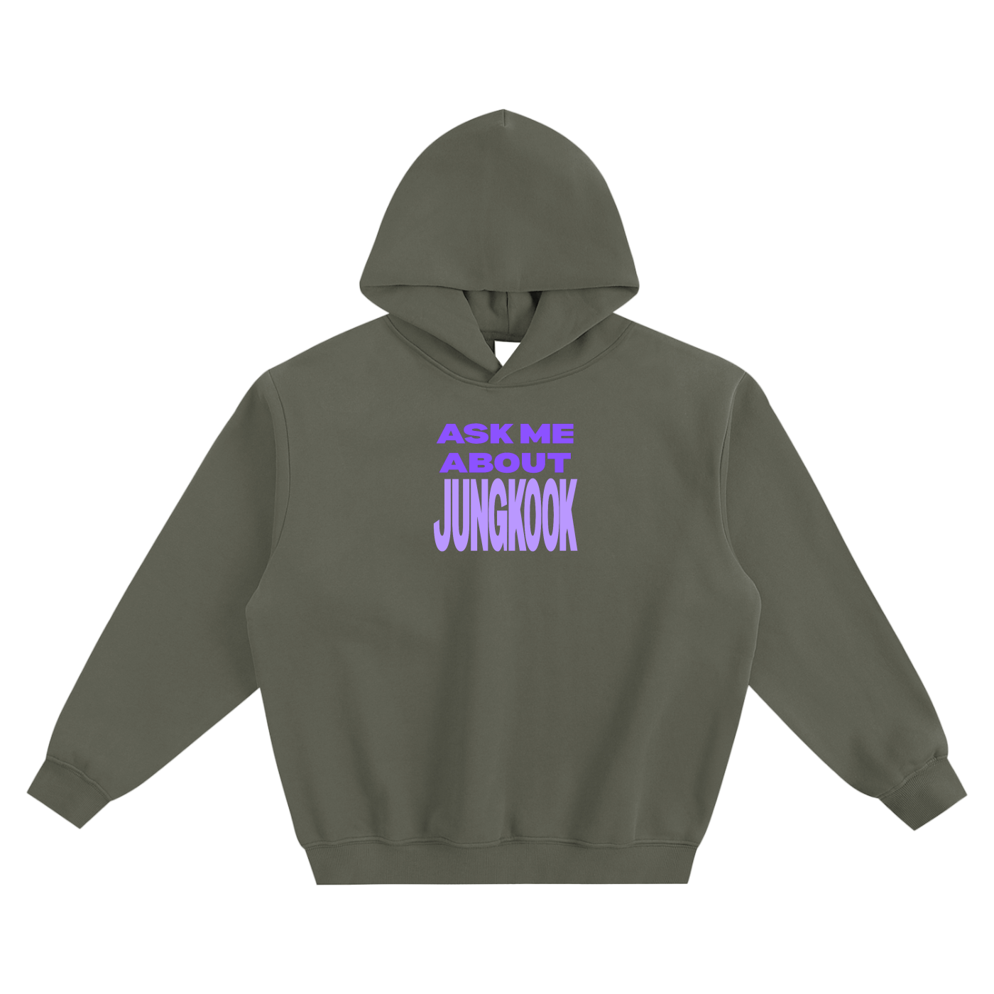 Ask Me About Jungkook Fleeced Boxy Hoodie