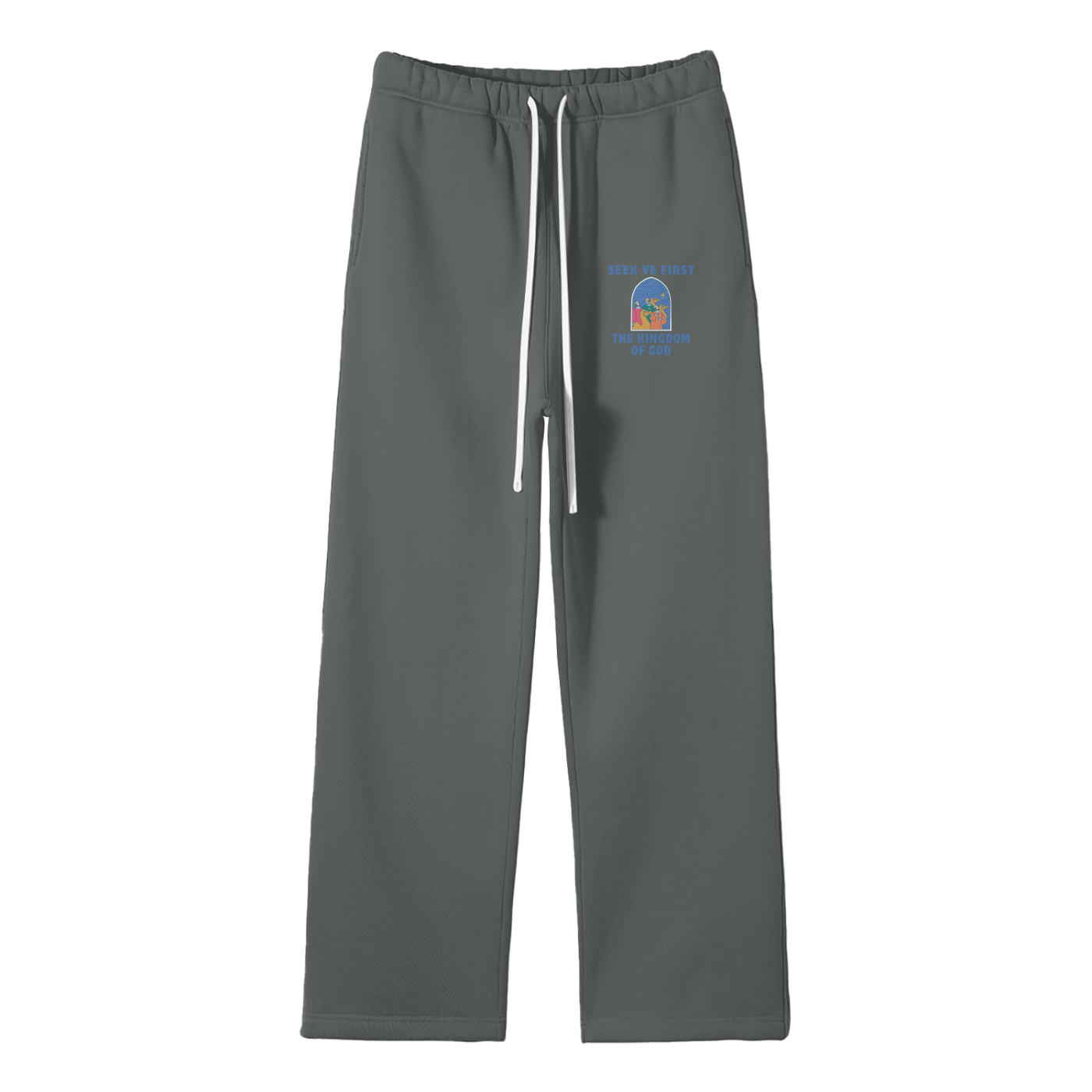 Seek Ye First Streetwear Fleece Straight Leg Pants