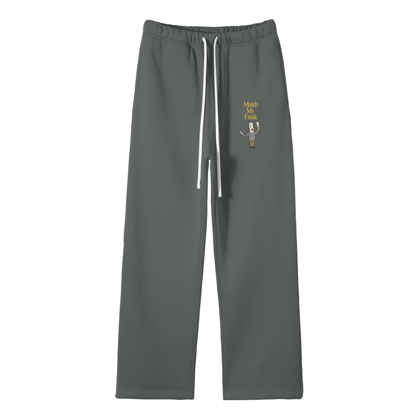 Match My Freak (Sword) Streetwear Fleece Straight Leg Pants