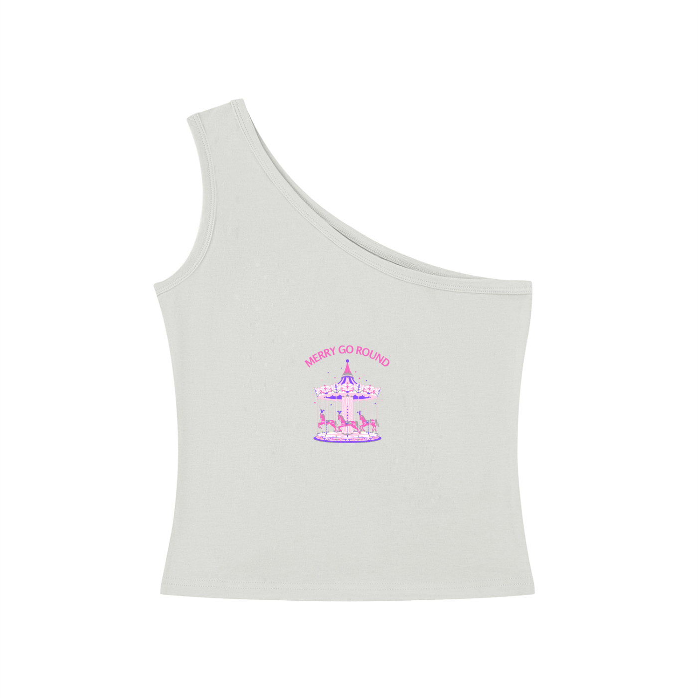 Merry Go Round BTS Arirang One-Shoulder Crop T Shirt