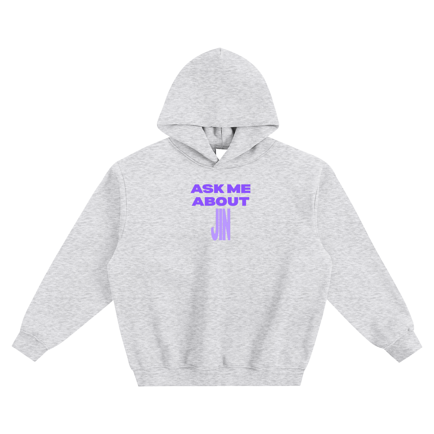 Ask Me About Jin Fleeced Boxy Hoodie