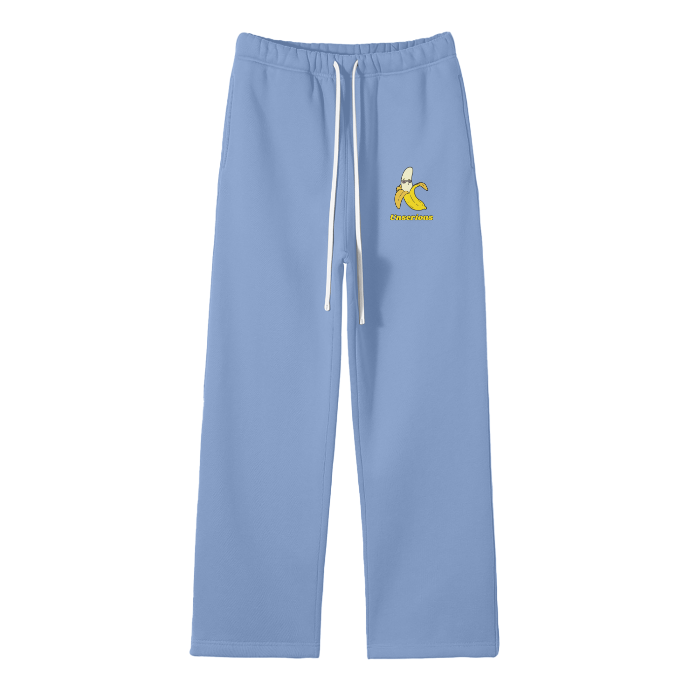 Unserious Streetwear Fleece Straight Leg Pants