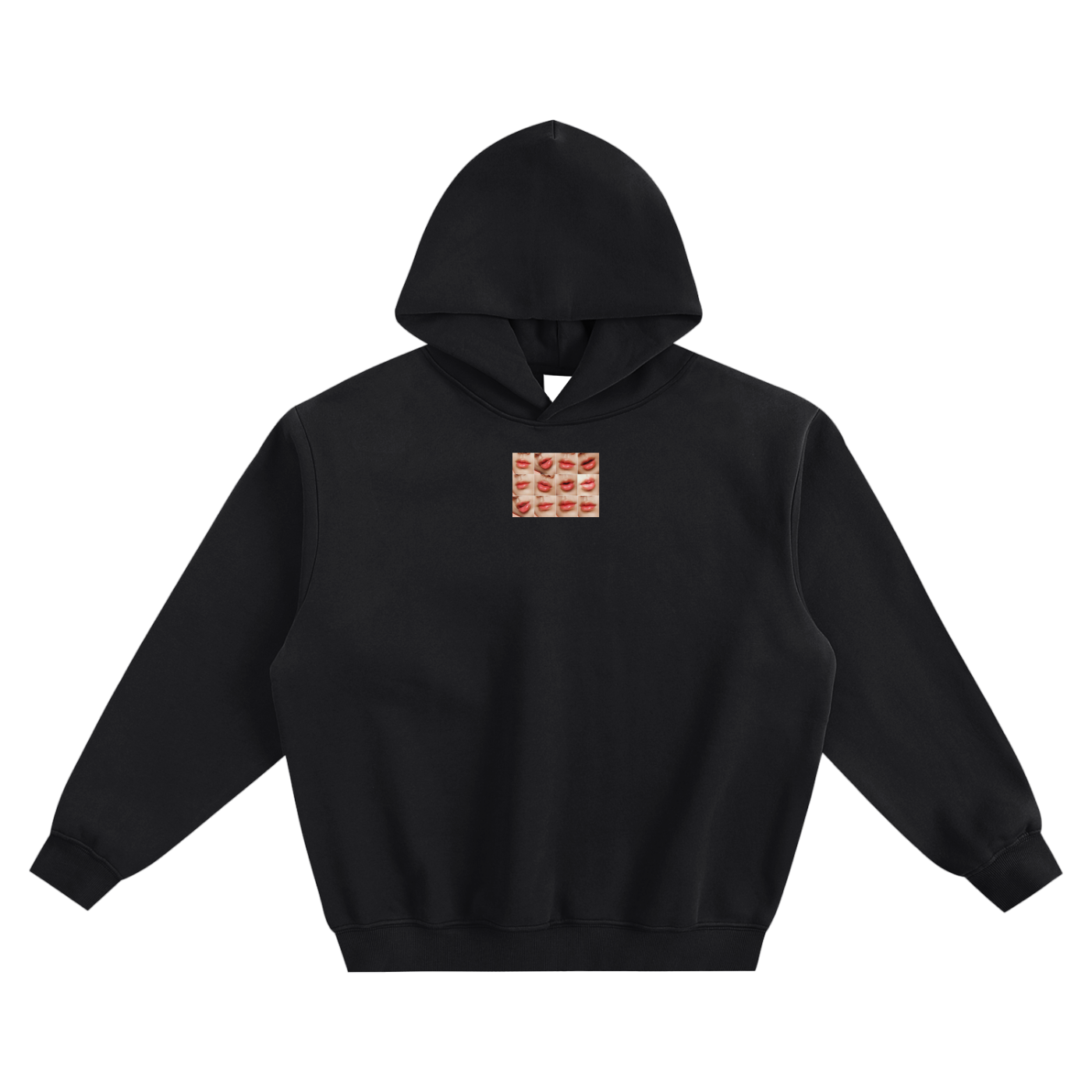 Jin's Lips Fleeced Boxy Hoodie