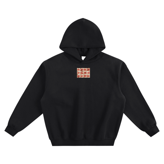 Jin's Lips Fleeced Boxy Hoodie