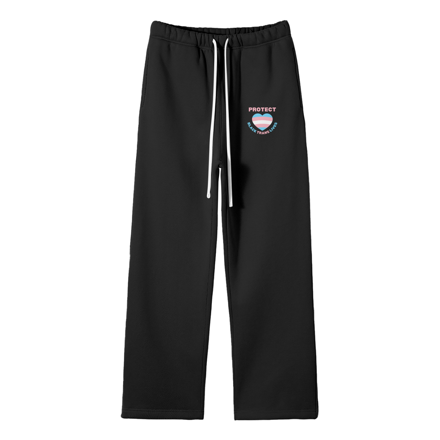 Protect Black Trans Lives Streetwear Fleece Straight Leg Pants