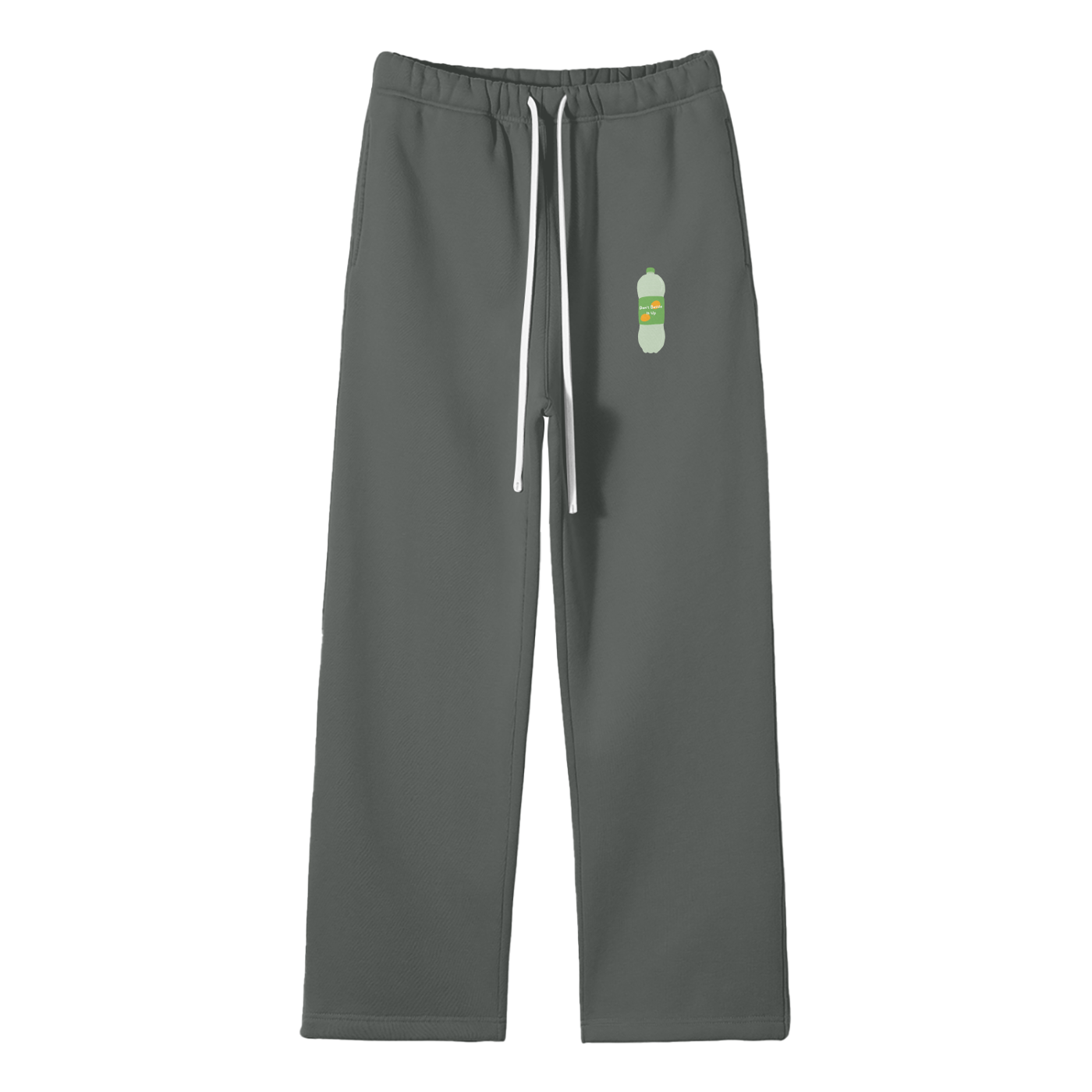 Don't Bottle It Up Streetwear Fleece Straight Leg Pants