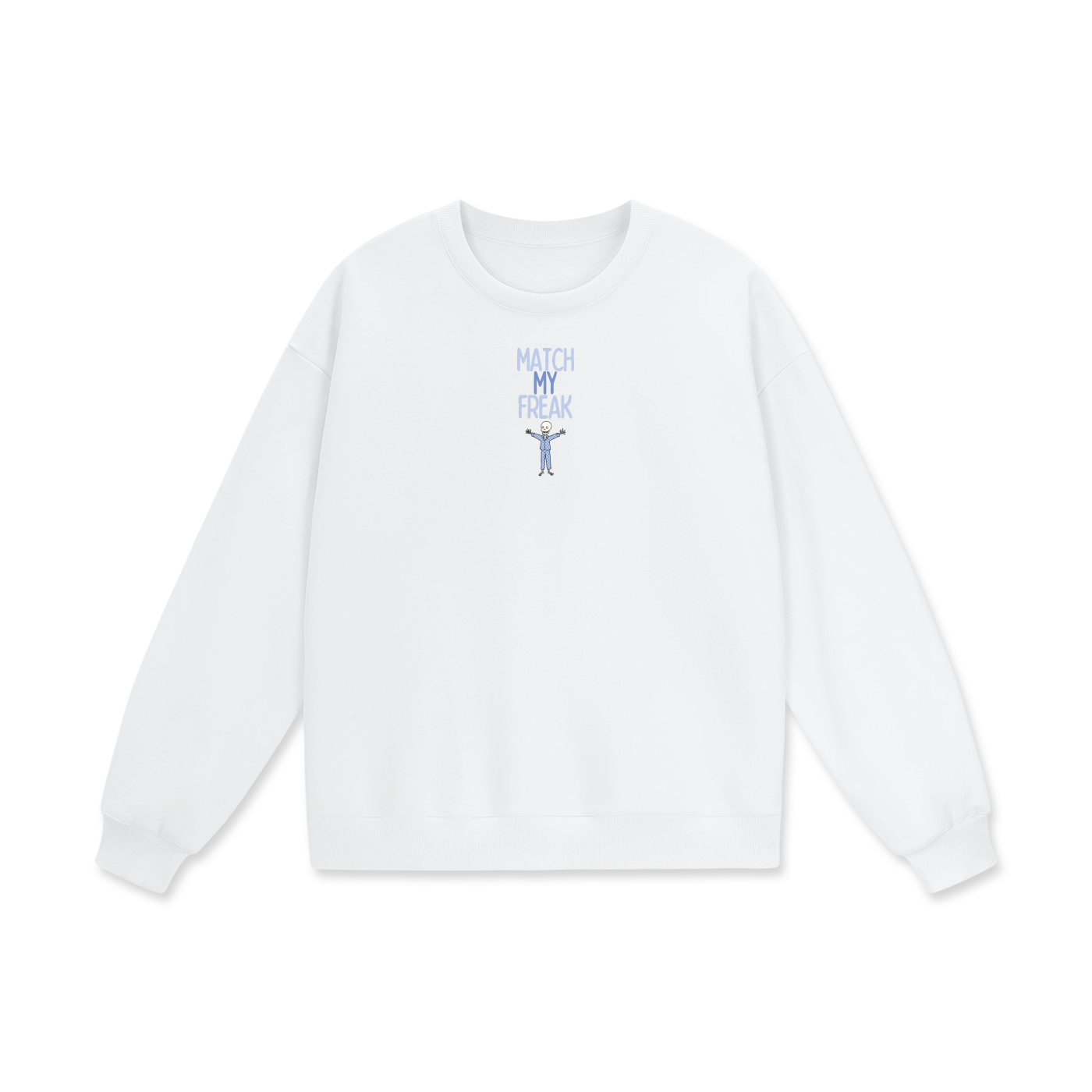 Match My Freak (Skeleton) Heavyweight Drop Shoulder Oversized Fleece Sweatshirt