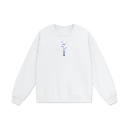 Match My Freak (Skeleton) Heavyweight Drop Shoulder Oversized Fleece Sweatshirt