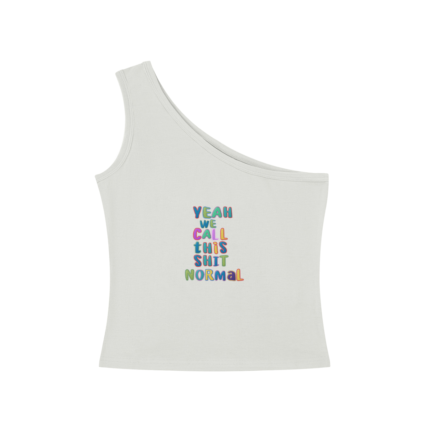 Yeah We Call This Normal One-Shoulder Crop T Shirt
