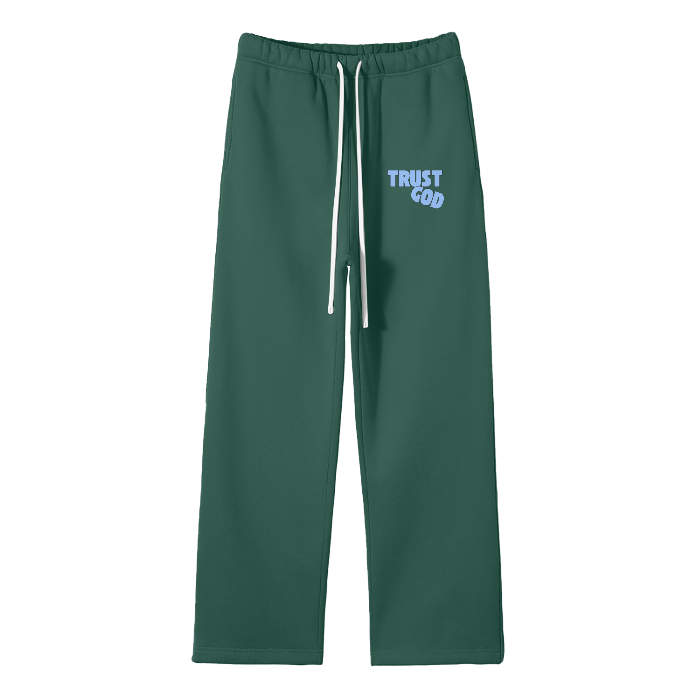 Trust God Streetwear Fleece Straight Leg Pants