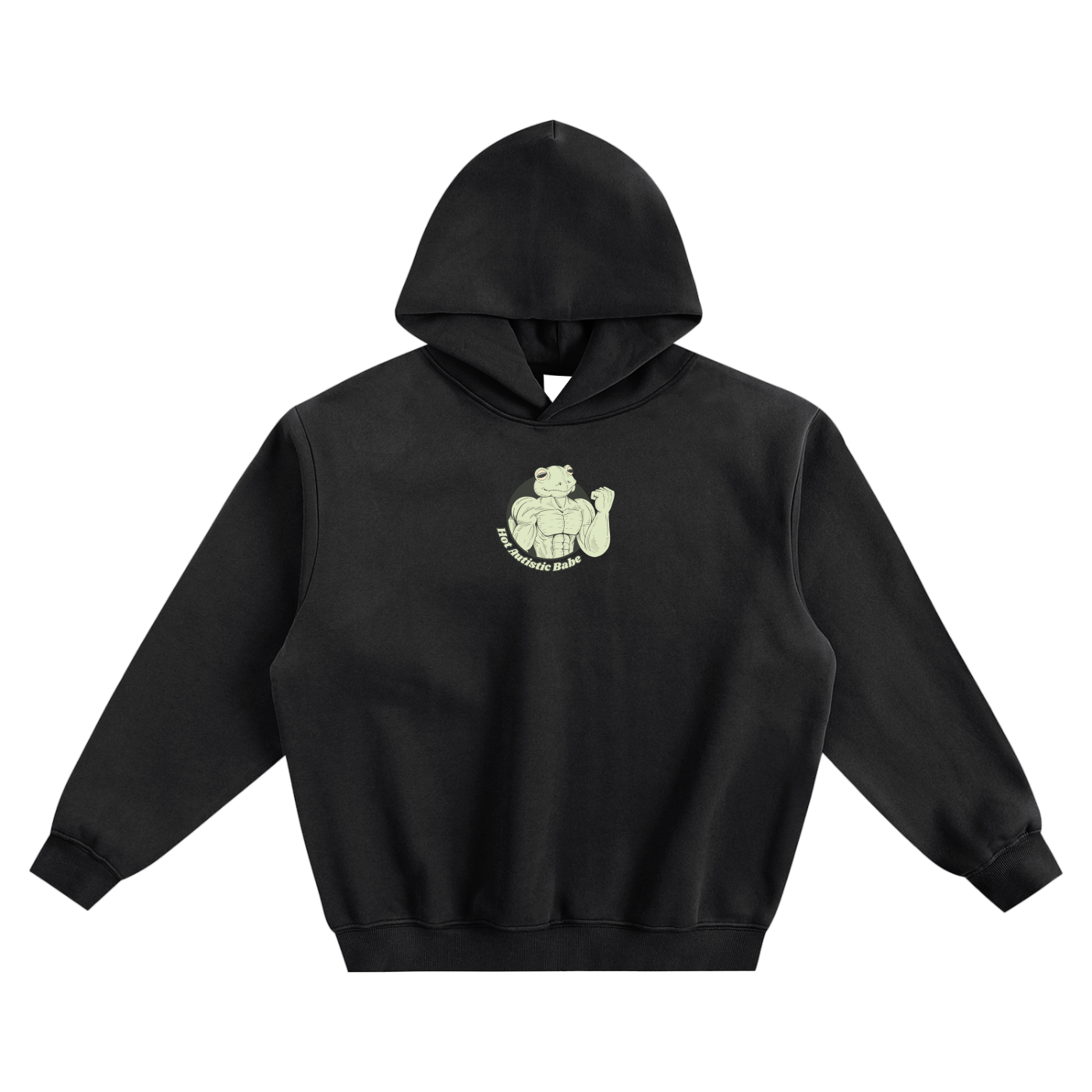 Hot Autistic Babe Fleeced Boxy Hoodie