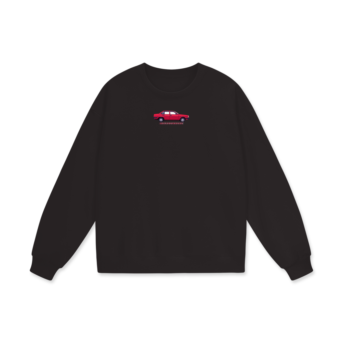 Meltdownerz Red Car Heavyweight Drop Shoulder Oversized Fleece Sweatshirt