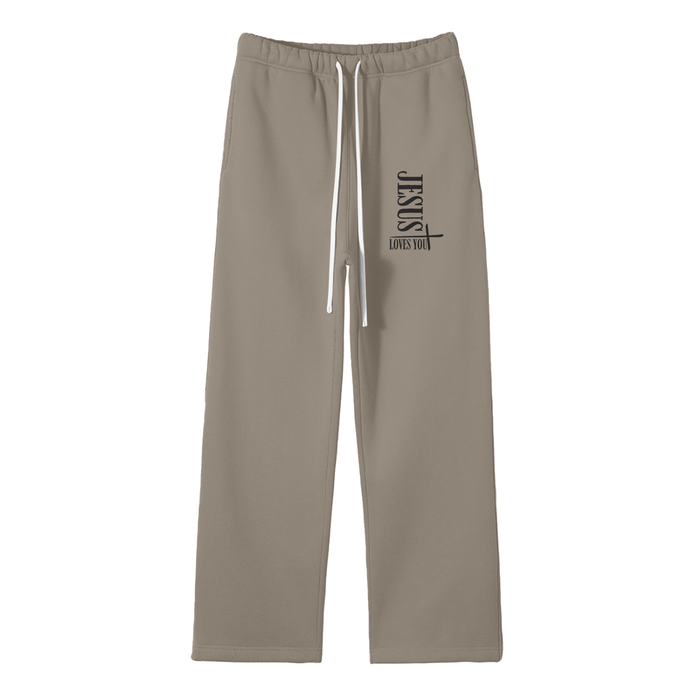 Jesus Loves You Streetwear Fleece Straight Leg Pants