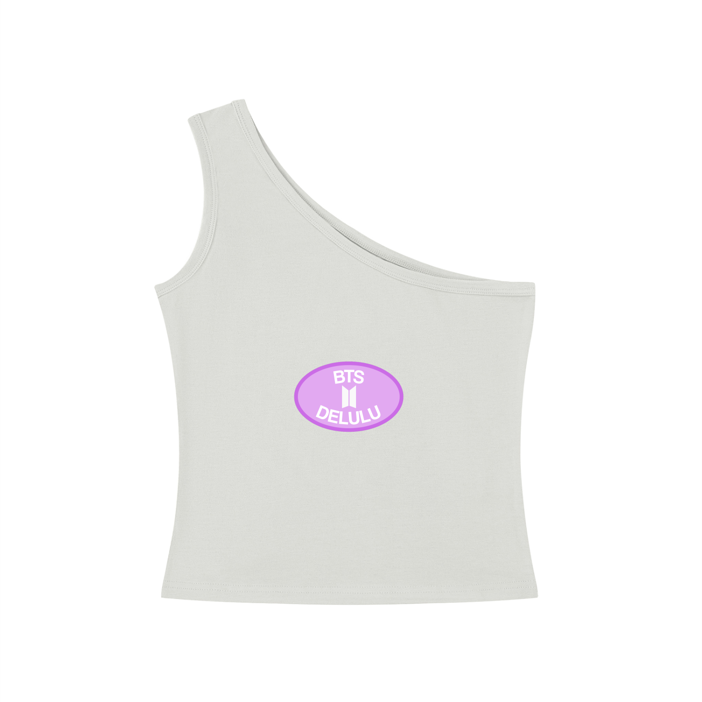 BTS Delulu One-Shoulder Crop T Shirt