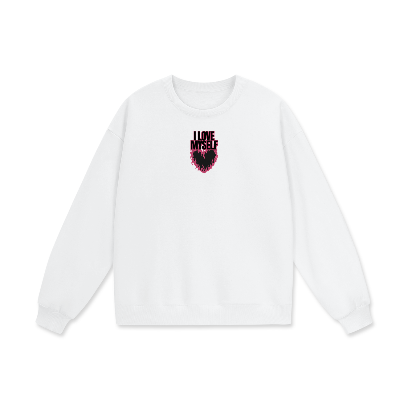 I Love Myself Heavyweight Drop Shoulder Oversized Fleece Sweatshirt