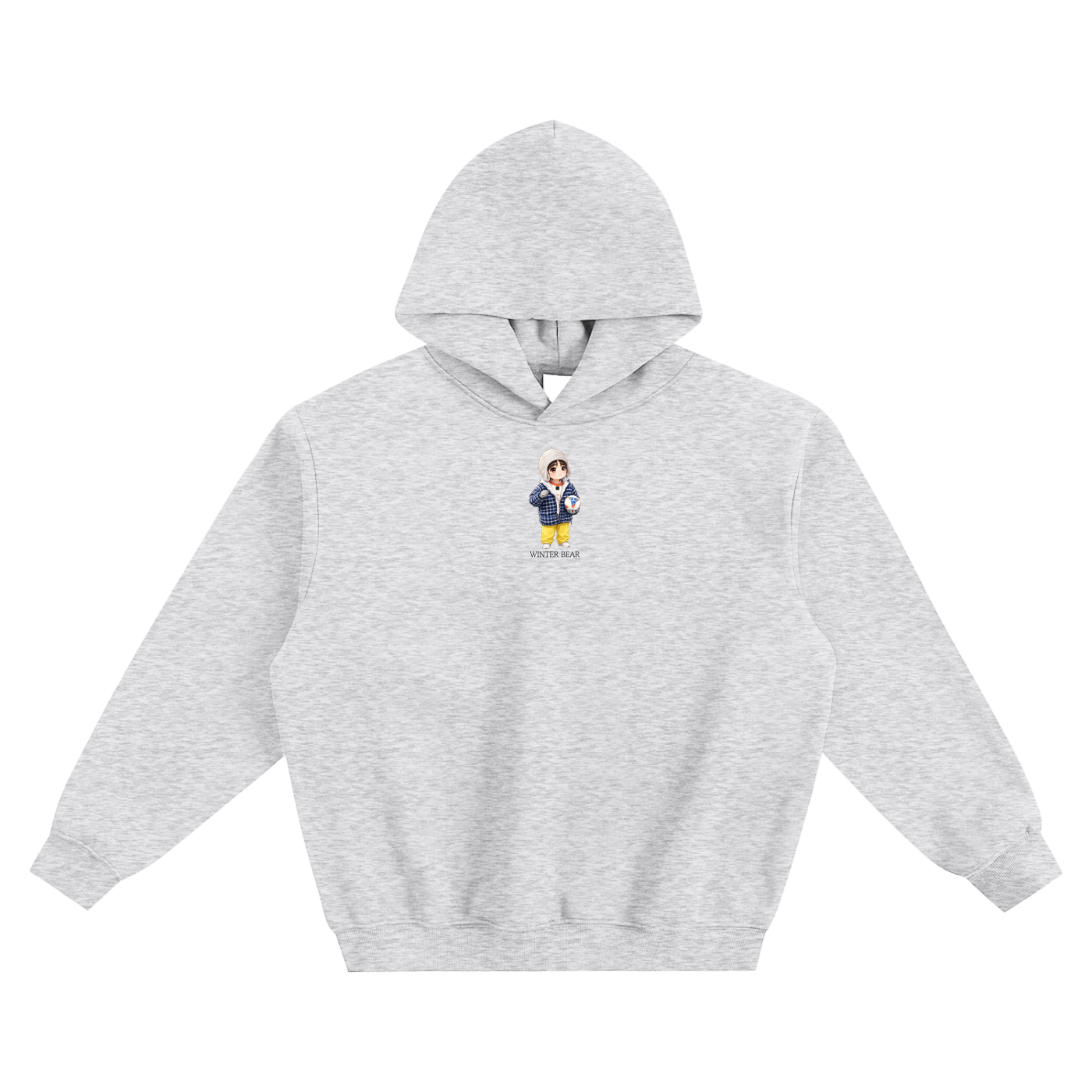 Winter Bear (Taehyung) Fleeced Boxy Hoodie
