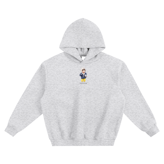 Winter Bear (Taehyung) Fleeced Boxy Hoodie