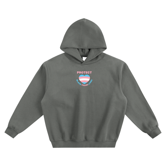 Protect Black Trans Lives Fleeced Boxy Hoodie