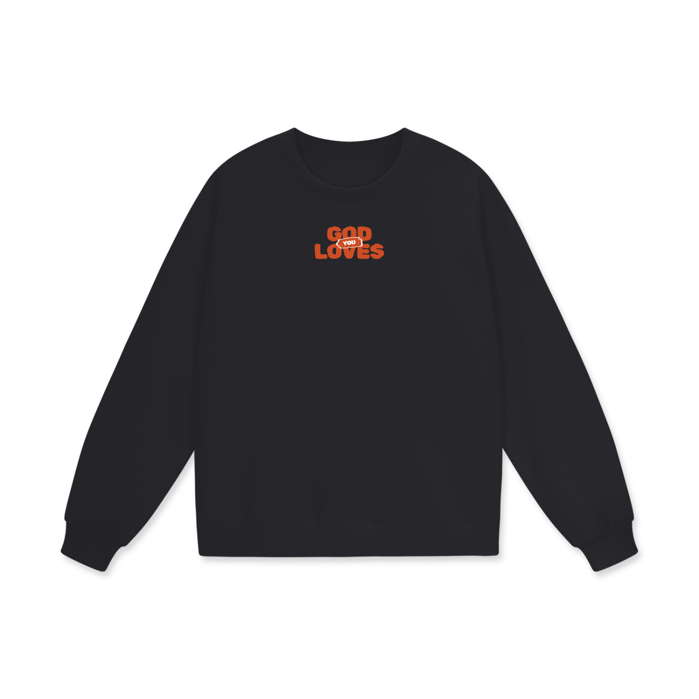 God Loves You Heavyweight Drop Shoulder Oversized Fleece Sweatshirt