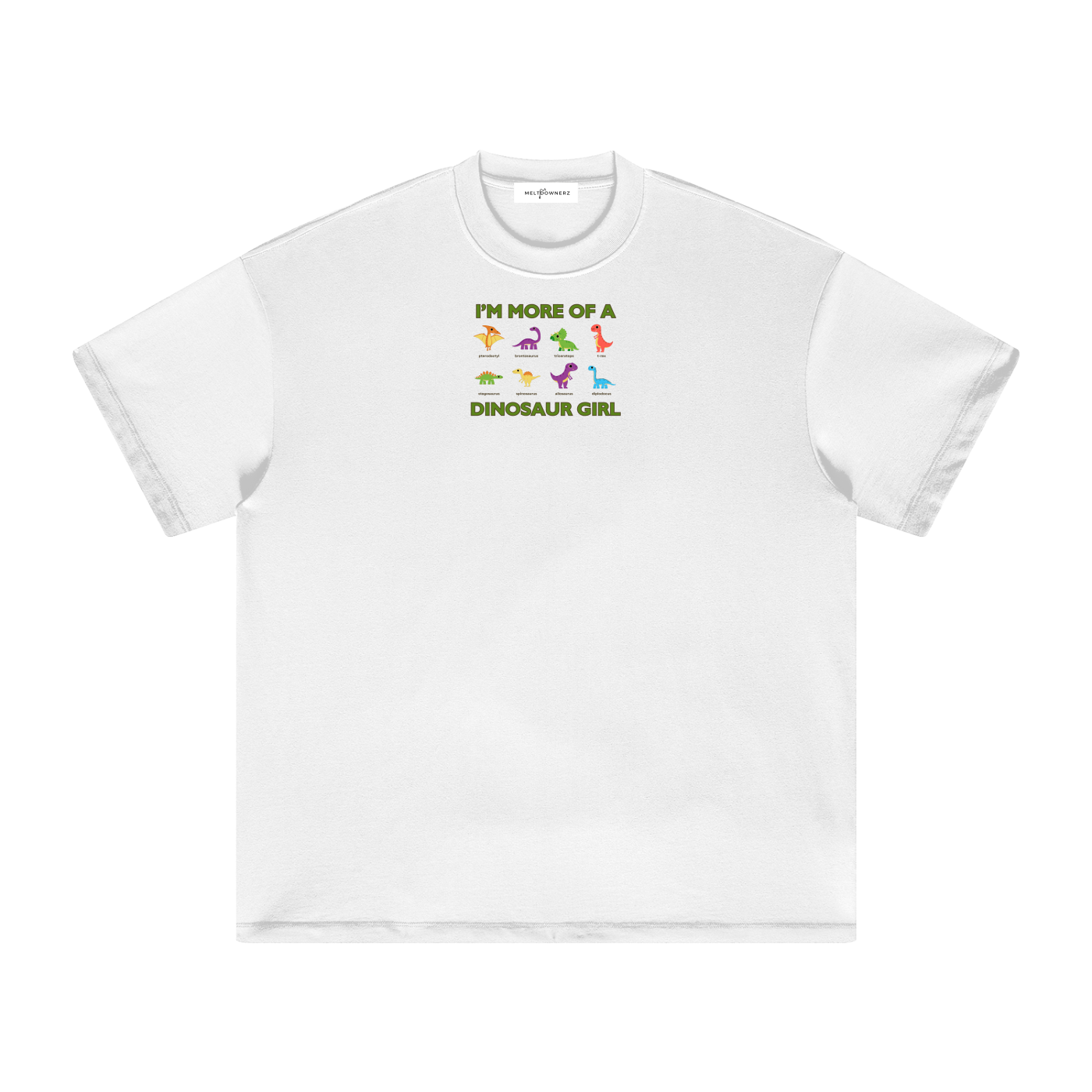 I'm More Of A Dinosaur Girl Heavyweight Earth Tone T-Shirt
