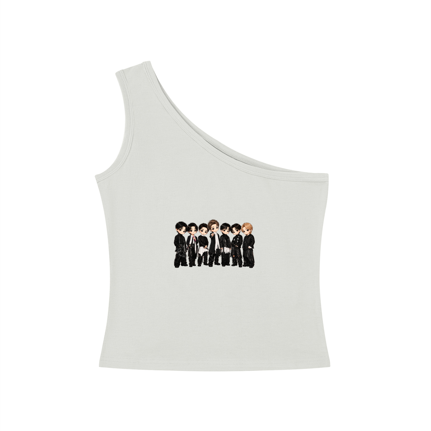 BTS Stage Outfit One-Shoulder Crop T Shirt