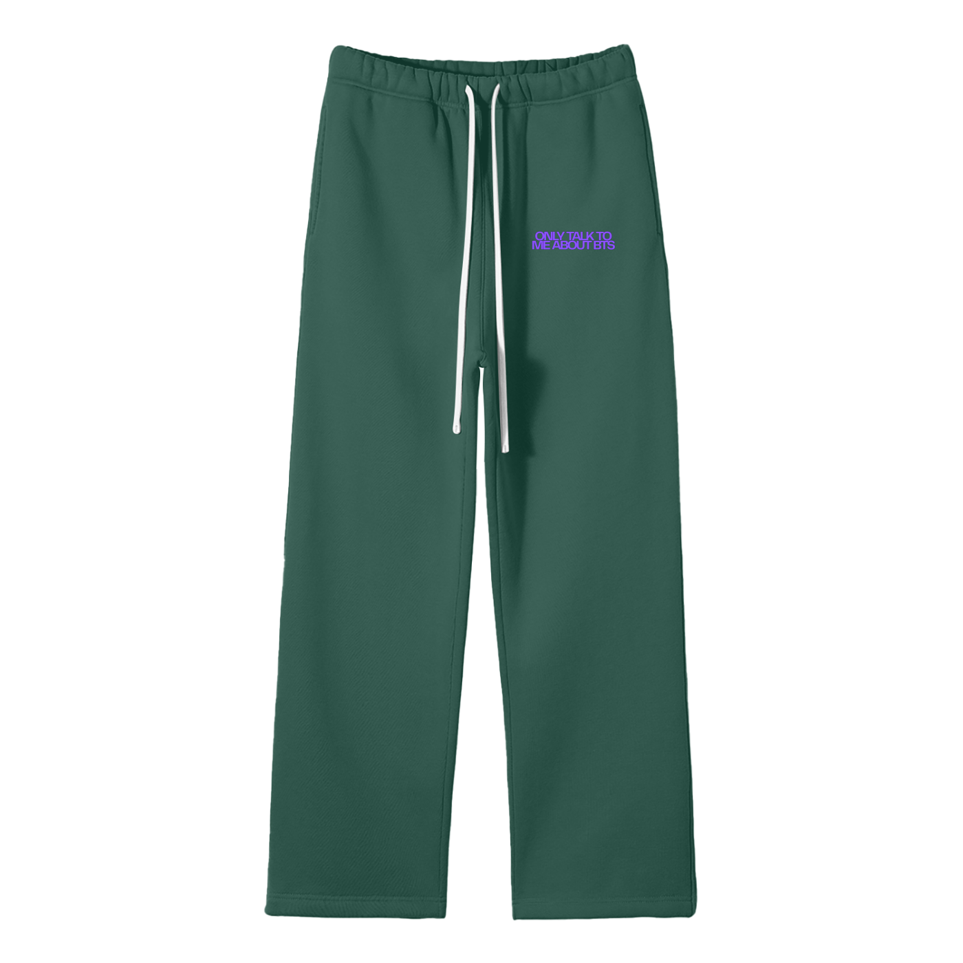 Only Talk To Me About BTS Streetwear Fleece Straight Leg Pants