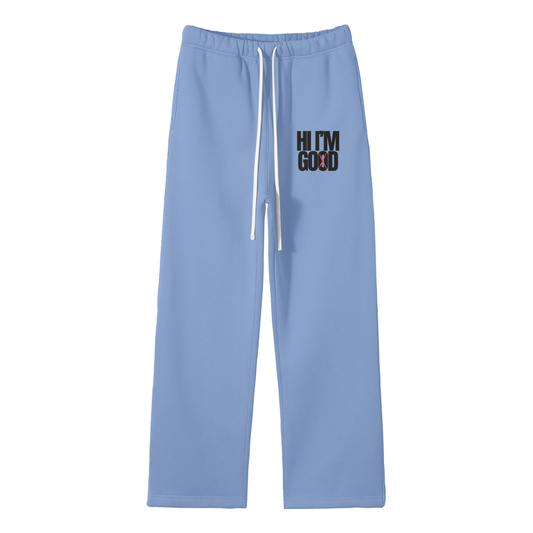 Hi I'm God Streetwear Fleece Straight Leg Pants