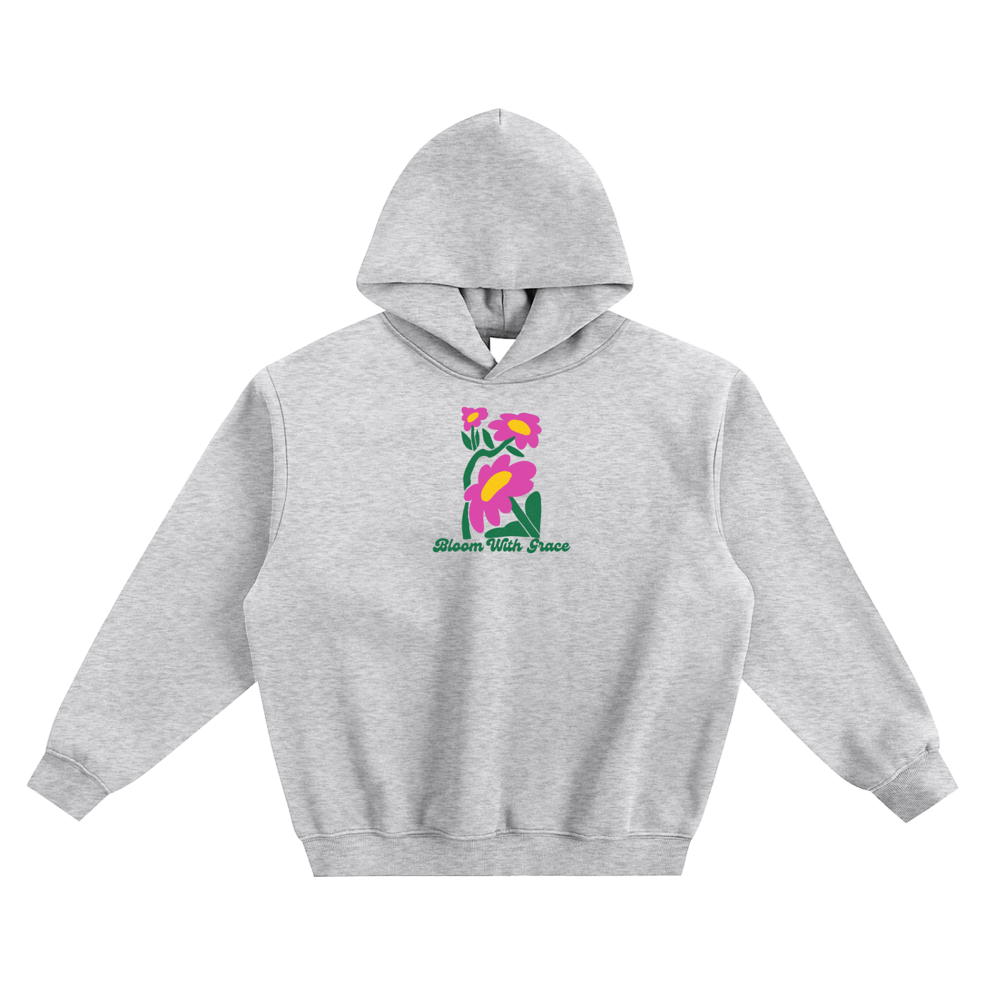 Bloom With Grace Fleeced Boxy Hoodie