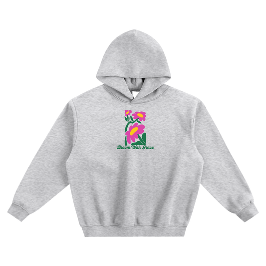 Bloom With Grace Fleeced Boxy Hoodie