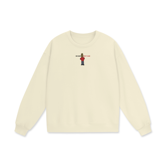 No Hair Don't Care Heavyweight Drop Shoulder Oversized Fleece Sweatshirt