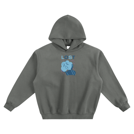 Lost Fleeced Boxy Hoodie