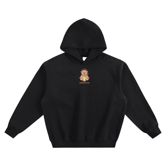 Audiobooks Are Valid Fleeced Boxy Hoodie