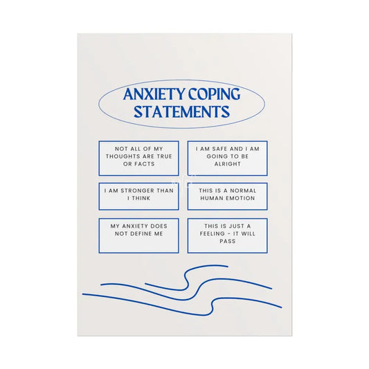 Anxiety Coping Statements Poster Poster