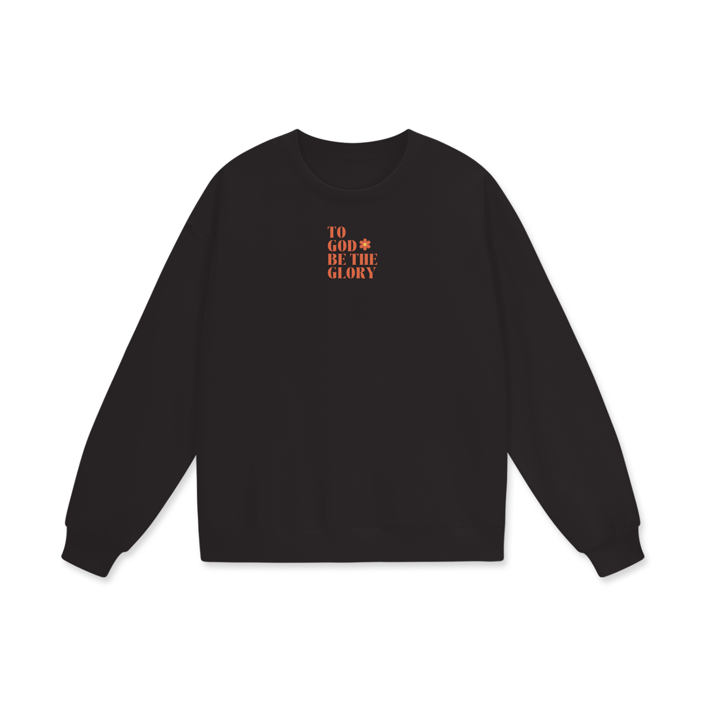 To God Be The Glory Heavyweight Drop Shoulder Oversized Fleece Sweatshirt