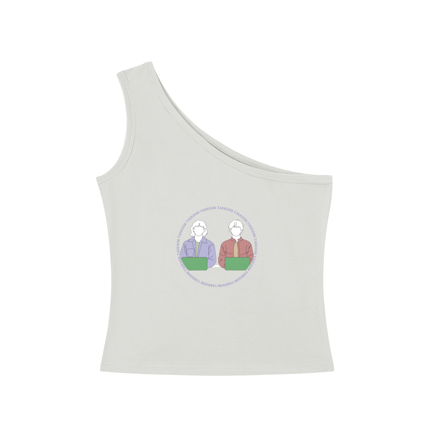 Taekook (Taehyung & Jungkook) One-Shoulder Crop T Shirt