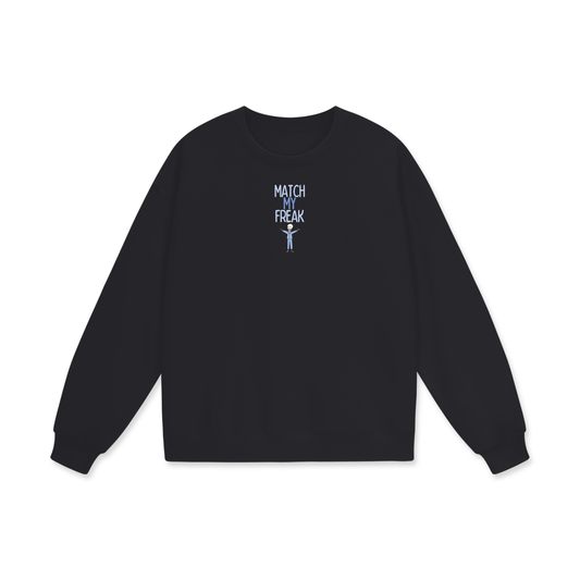 Match My Freak (Skeleton) Heavyweight Drop Shoulder Oversized Fleece Sweatshirt