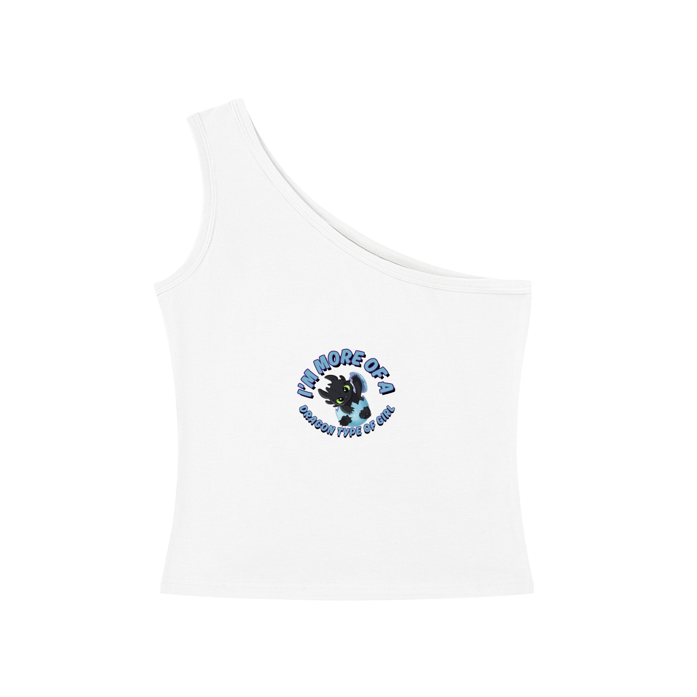I'm More Of A Dragon Type Of Girl One-Shoulder Crop T Shirt